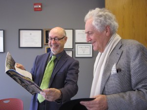 Dean and CARTA Faculty Council Director Mark Gelernter, PhD visits with Architect Léon Krier 